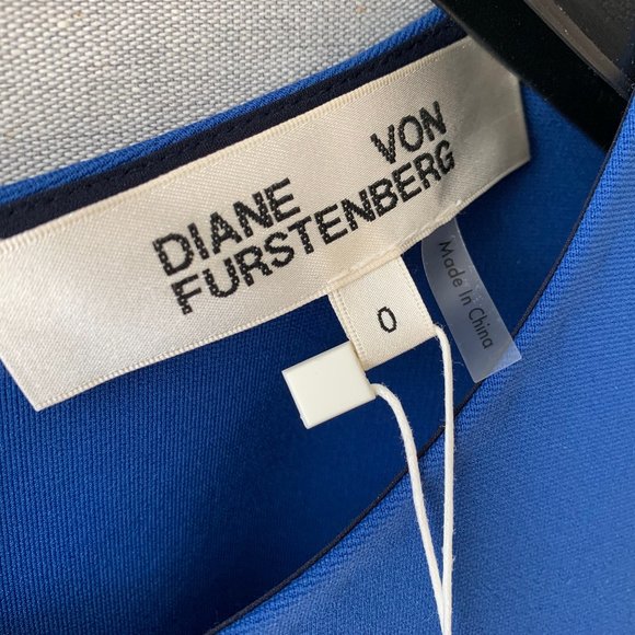 Diane Von Furstenberg Colorblock Sheath Dress NWT Size 0 - Picture 7 of 9